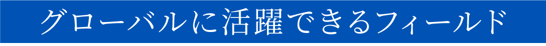 グローバルに活躍できるフィールド