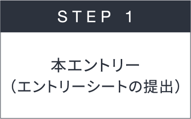 STEP 1 本エントリー（エントリーシートの提出）