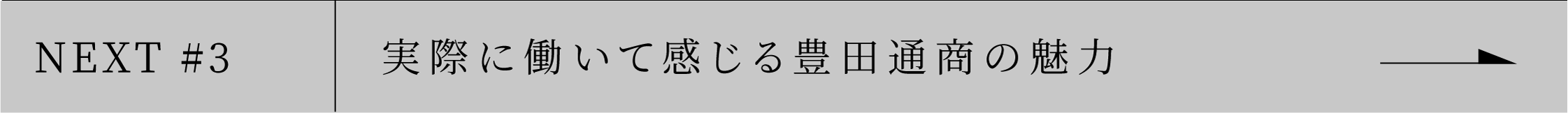 NEXT #3実際に働いて感じる豊田通商の魅力